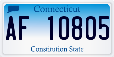 CT license plate AF10805
