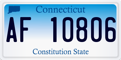 CT license plate AF10806