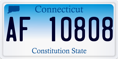 CT license plate AF10808