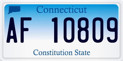 CT license plate AF10809
