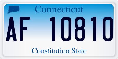 CT license plate AF10810