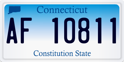 CT license plate AF10811