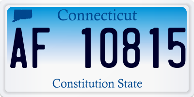 CT license plate AF10815