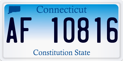 CT license plate AF10816
