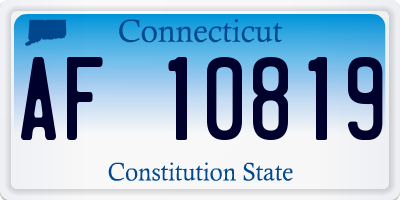 CT license plate AF10819