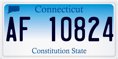 CT license plate AF10824