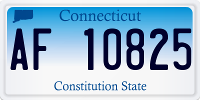 CT license plate AF10825
