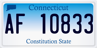 CT license plate AF10833