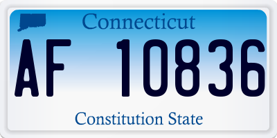 CT license plate AF10836