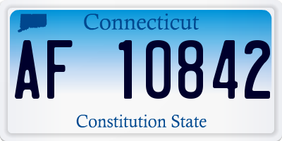 CT license plate AF10842