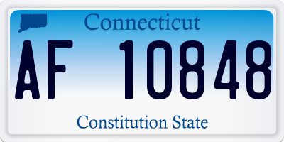 CT license plate AF10848
