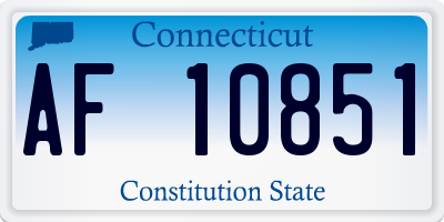 CT license plate AF10851