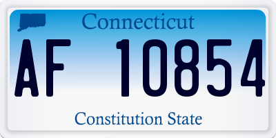 CT license plate AF10854