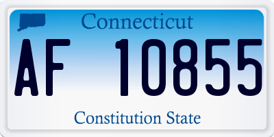 CT license plate AF10855