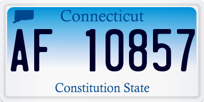 CT license plate AF10857