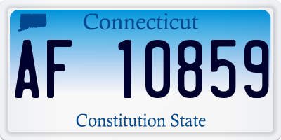 CT license plate AF10859
