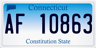 CT license plate AF10863