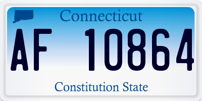 CT license plate AF10864