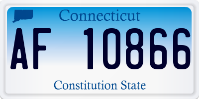 CT license plate AF10866