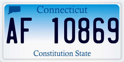 CT license plate AF10869