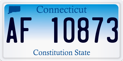 CT license plate AF10873
