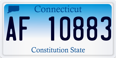 CT license plate AF10883