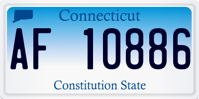 CT license plate AF10886