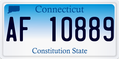 CT license plate AF10889