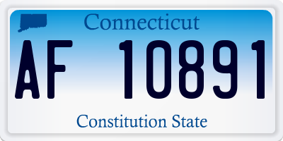 CT license plate AF10891