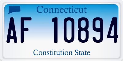 CT license plate AF10894