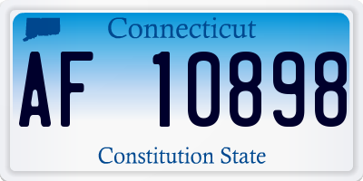 CT license plate AF10898