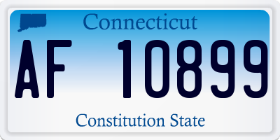 CT license plate AF10899