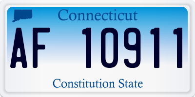 CT license plate AF10911
