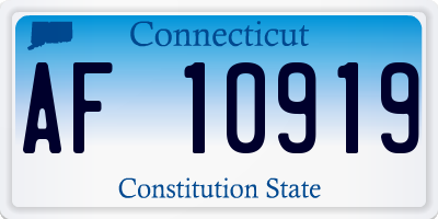 CT license plate AF10919