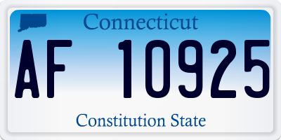 CT license plate AF10925