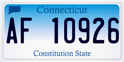 CT license plate AF10926
