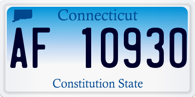 CT license plate AF10930