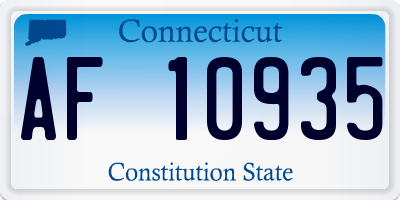 CT license plate AF10935