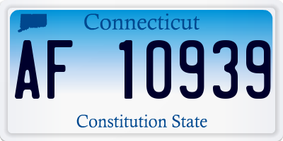 CT license plate AF10939