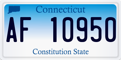 CT license plate AF10950