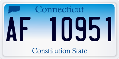 CT license plate AF10951