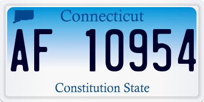 CT license plate AF10954