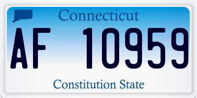 CT license plate AF10959