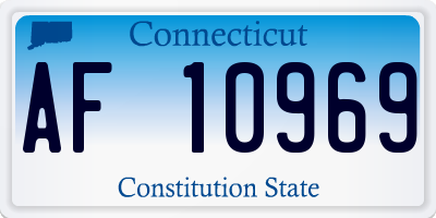 CT license plate AF10969