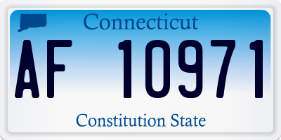 CT license plate AF10971