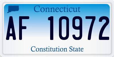 CT license plate AF10972