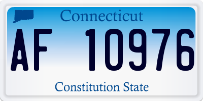 CT license plate AF10976