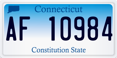CT license plate AF10984