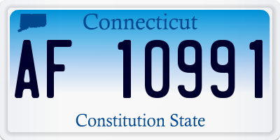 CT license plate AF10991
