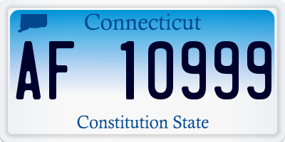 CT license plate AF10999